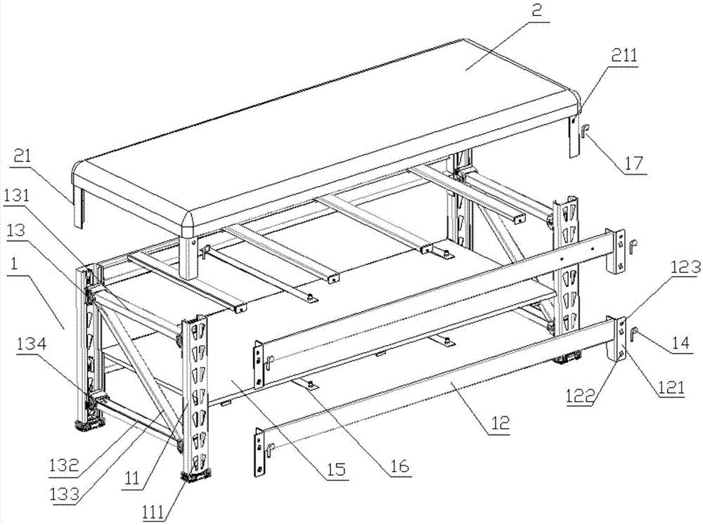 一种方便组装的货架长凳的制作方法