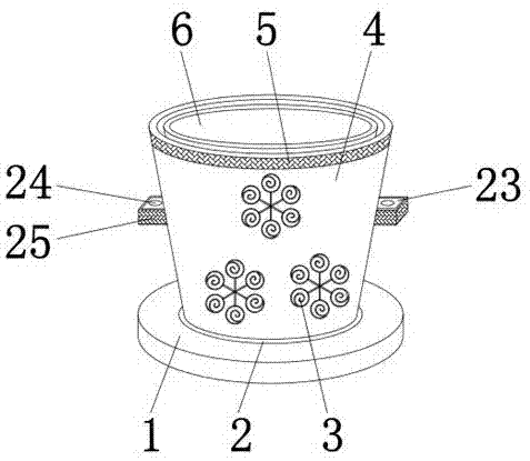 一种组合式旋转陶瓷花盆的制作方法