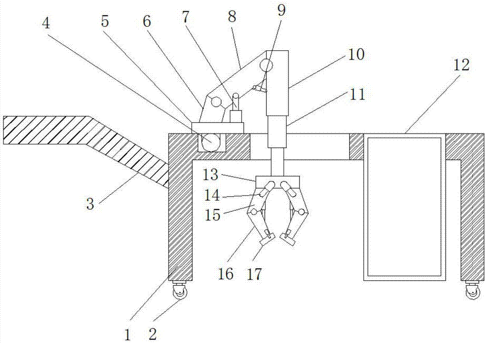 一种汽车加工用可收集垃圾的夹持装置的制作方法