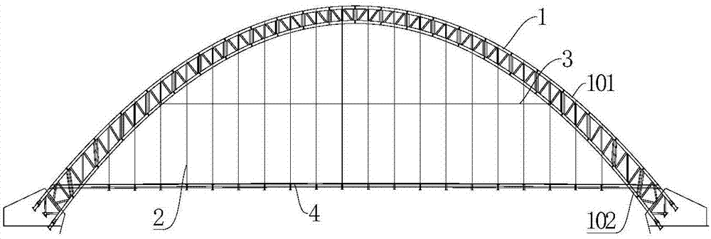 钢管拱桥抗风索反力架的制作方法
