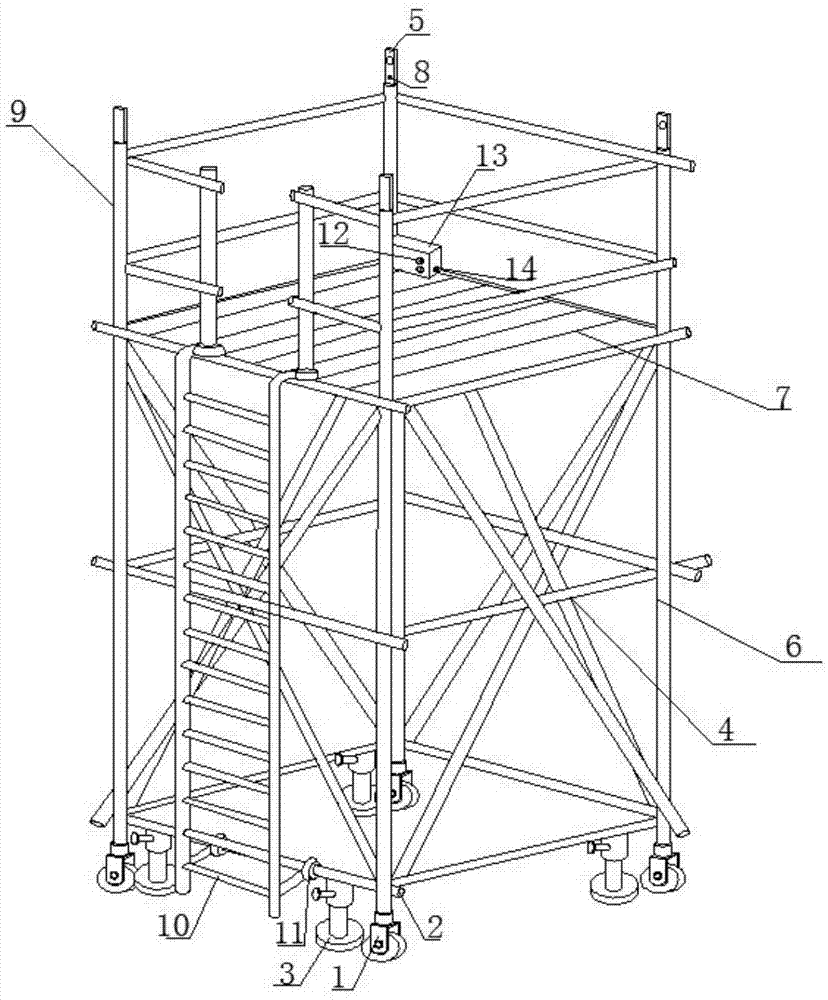 一种室内建筑施工用操作平台的制作方法