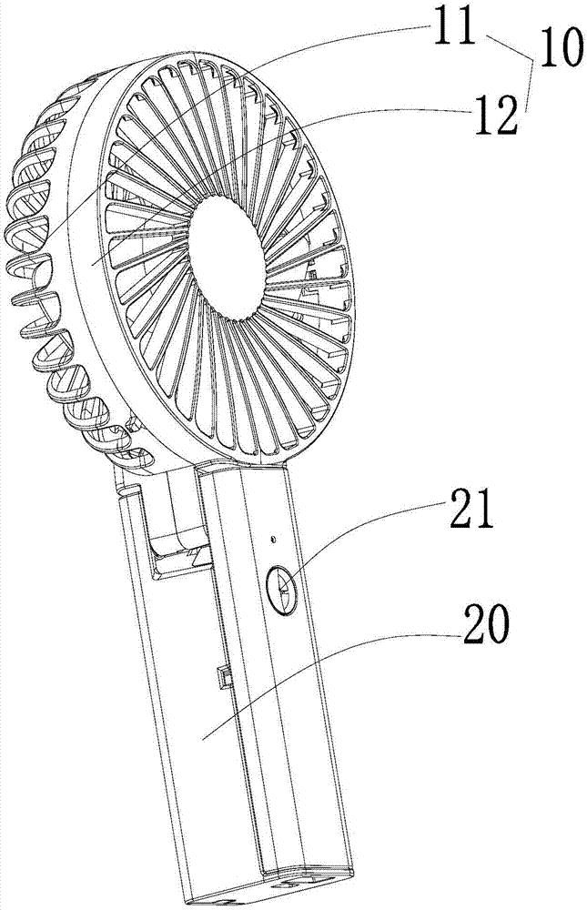 背景技术:电风扇是一种利用电机驱动扇叶旋转,来达到使得周围的空气