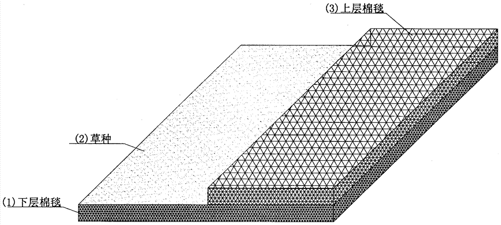 一种用棉毯培育的无土草毯的制作方法