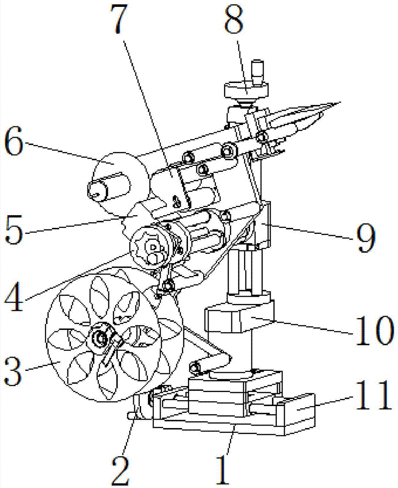 折叠机全自动贴海绵条机构的制作方法