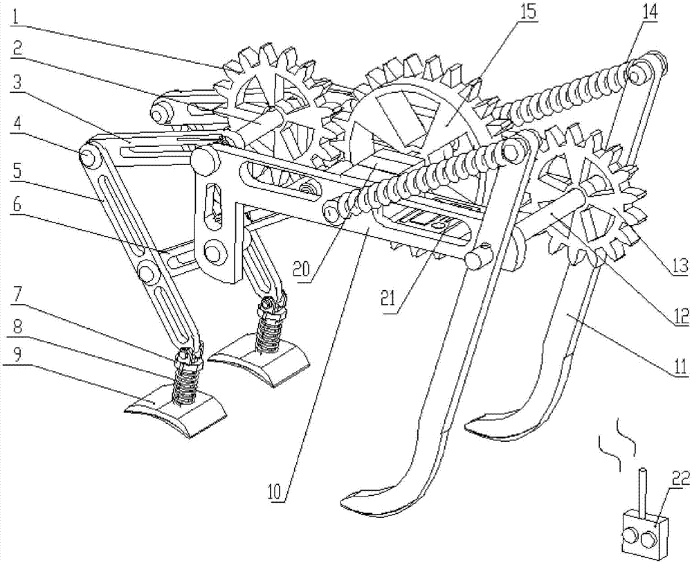 一种基于不完全齿轮的四足弹跳装置的制作方法