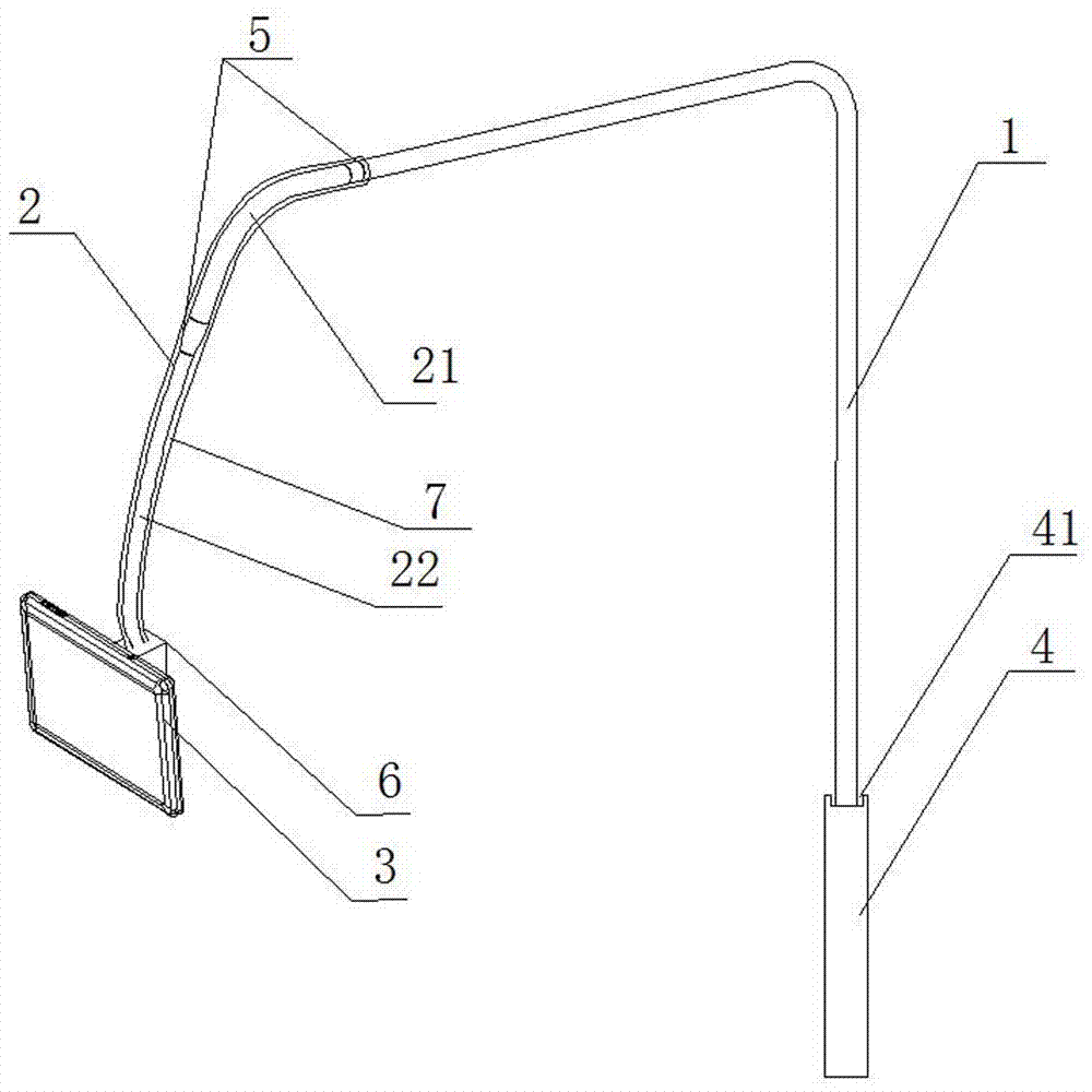 一种医用床头柜的显示终端的连接装置的制作方法