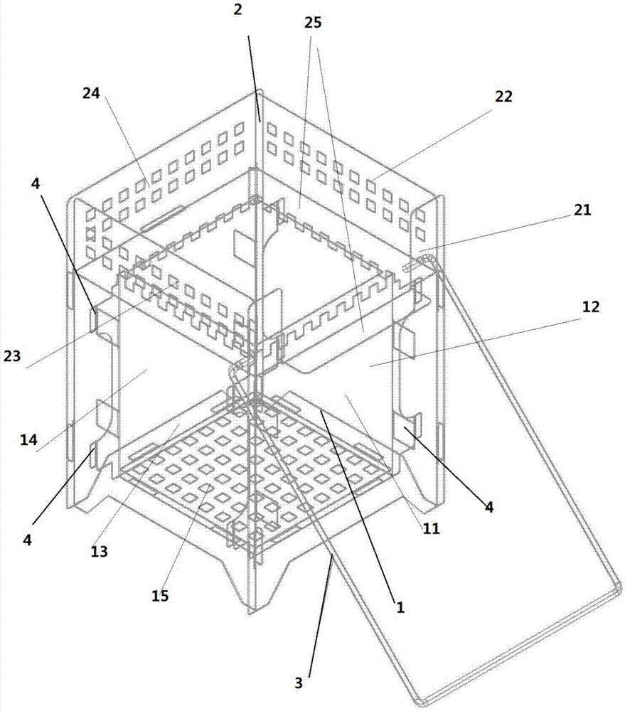 户外便携式柴火干馏炊具的制作方法