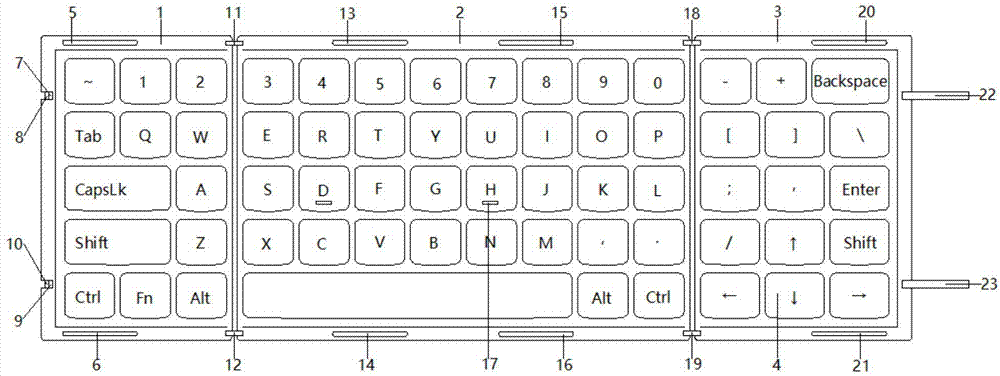 一种新型可折叠的计算机键盘的制作方法