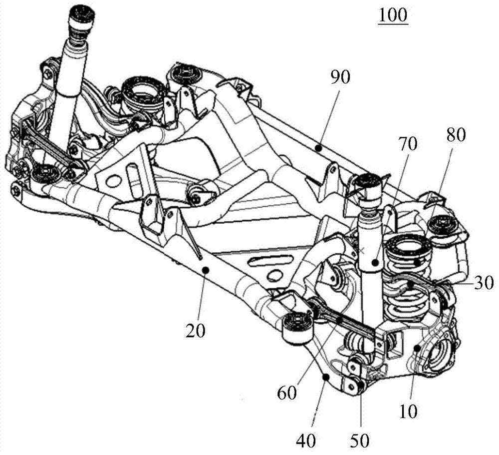 汽车四连杆独立后悬架、汽车的制作方法