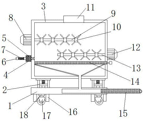 一种化工用固体原料粉碎装置的制作方法