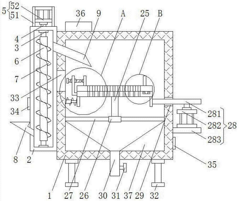 一种具有自动送料功能的新材料生产用原料筛选机的制作方法