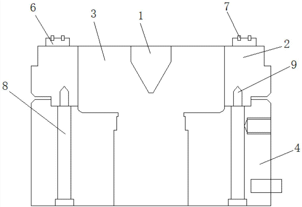 一种门窗下方铝型材四挤压模具的制作方法