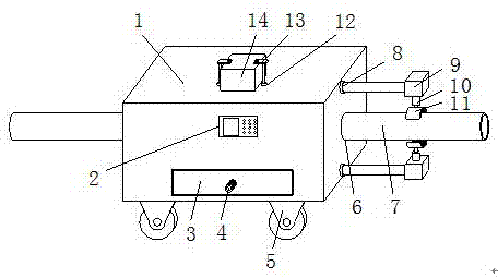 一种建筑用新型管材切割台的制作方法