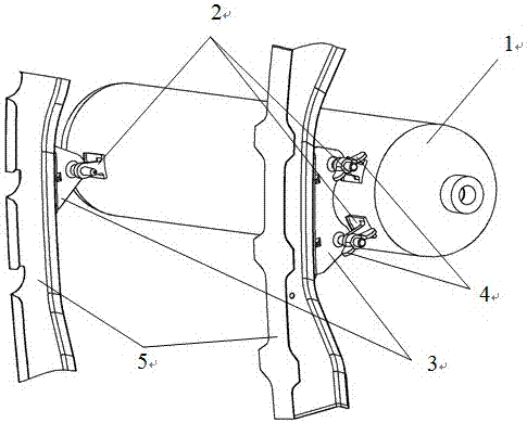 一种飞机氧气瓶安装结构的制作方法