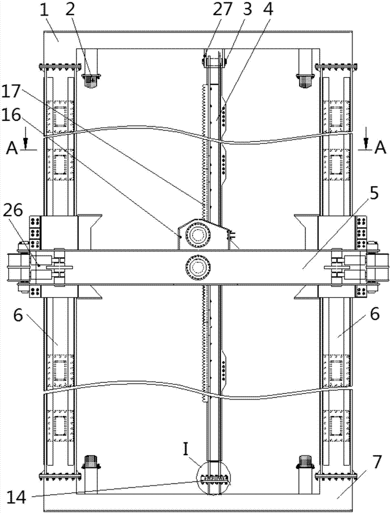 海洋平台门式吊机用扶正机械手装置的制作方法