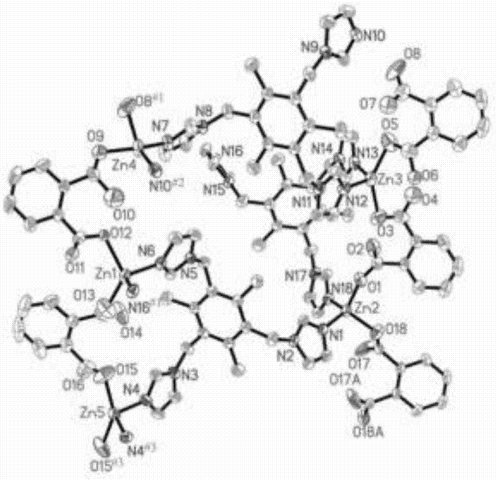 一种柔性三咪唑配体构筑的配合物的合成的制作方法