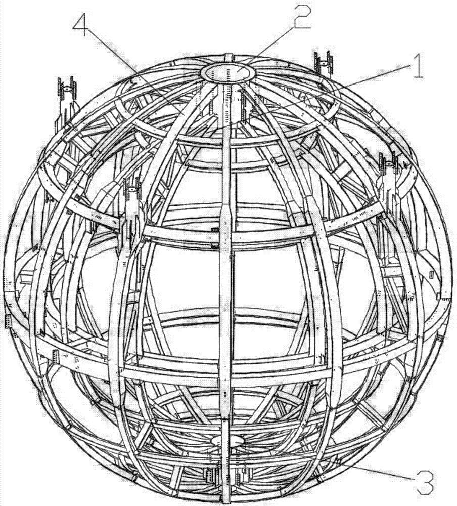 重型球体结构南北两极连接的连接方法与流程