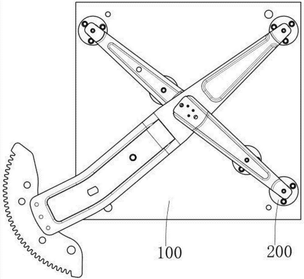 玻璃升降器的叉臂焊接夹具的制作方法
