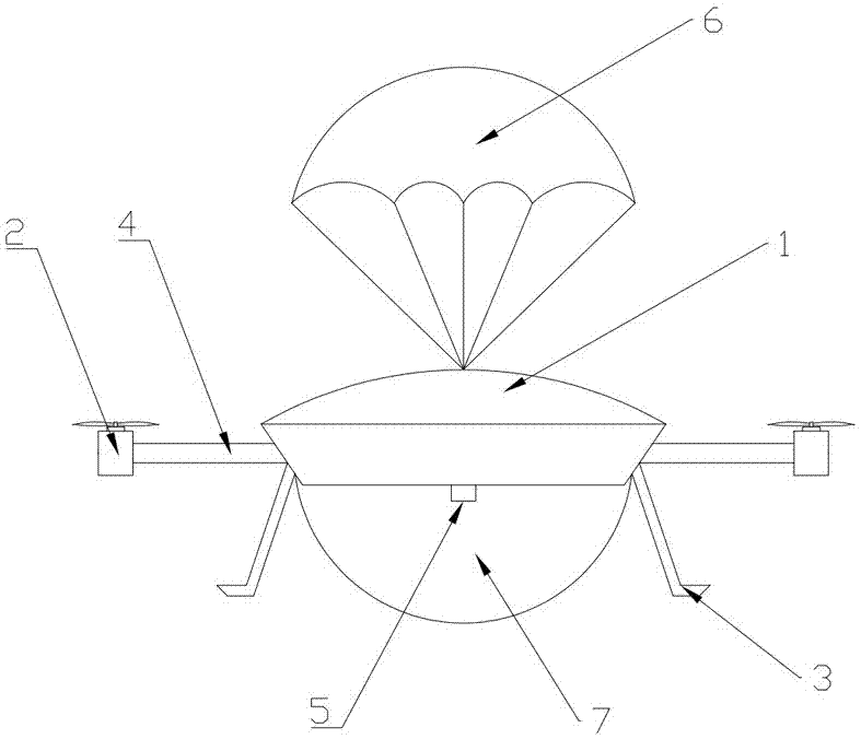 一种带降落伞的无人机的制作方法