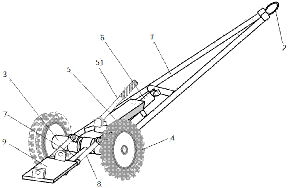 一种飞机维修梯架通用拖行装置的制作方法