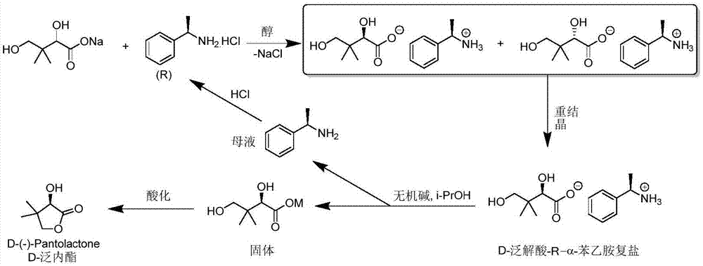 一种D-(-)-泛解酸内酯的合成方法与流程