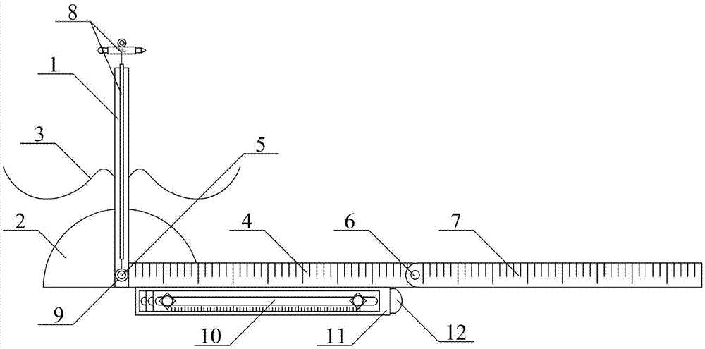 一种折叠式建筑设计用的绘图测量尺的制作方法