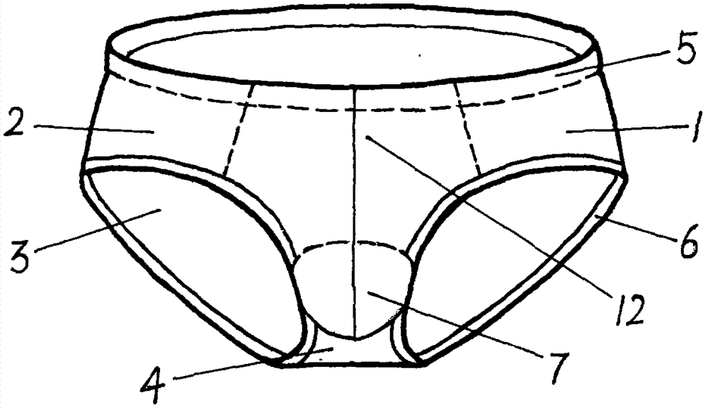 一种男性内裤的制作方法