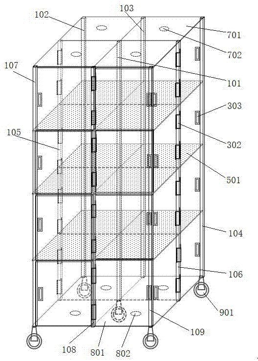 一种地质井壁取心实物格物架的制作方法