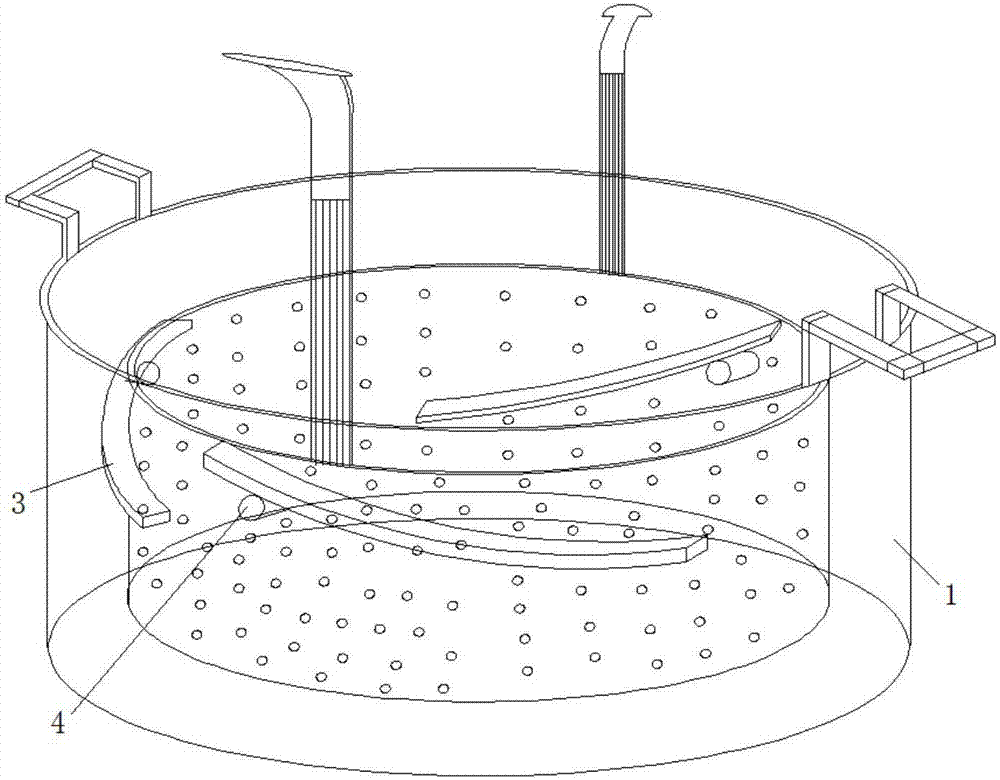 螺旋升降火锅盆结构的制作方法