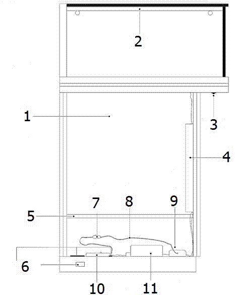 一种带有LED灯光调色展示柜的制作方法