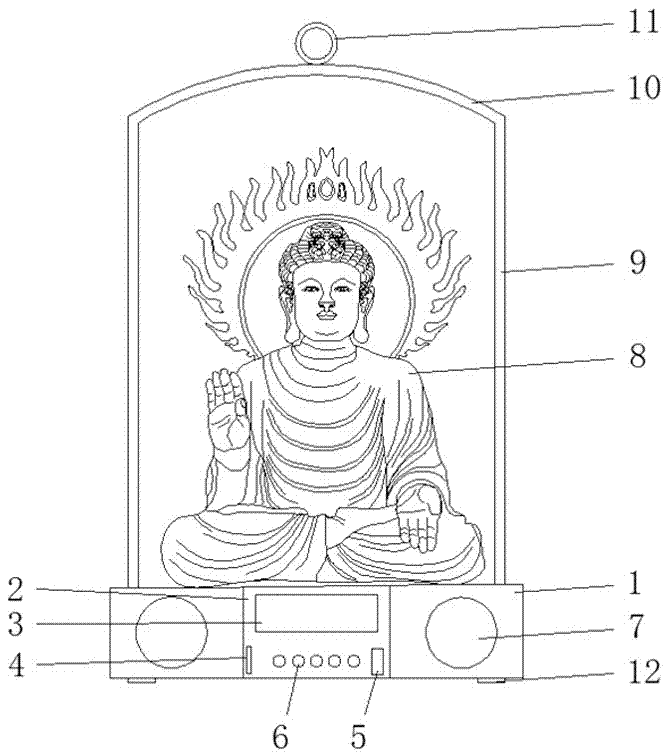 一种具有诵经功能的佛像摆件的制作方法