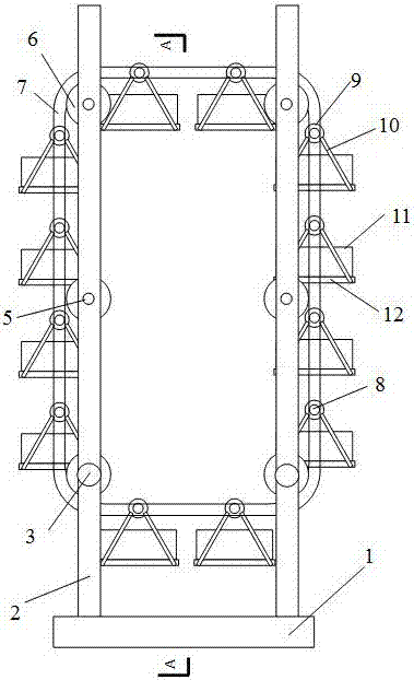 竖向循环旋转货架的制作方法