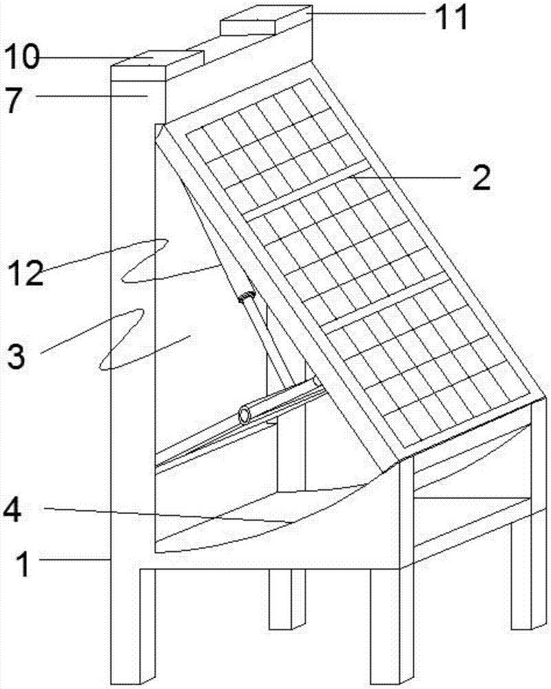 一种角度可调的太阳能电池板防护架的制作方法
