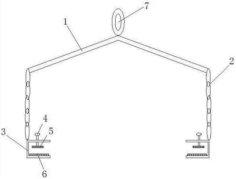 一种用于彩钢板的吊具结构的制作方法