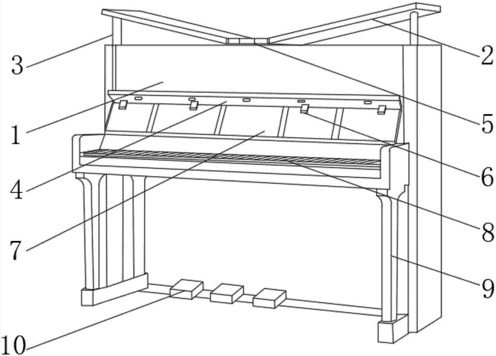 一种带有盖缓解机构的立式钢琴的制作方法