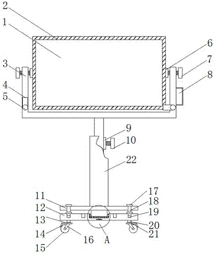 一种四面转动看板支架装置的制作方法