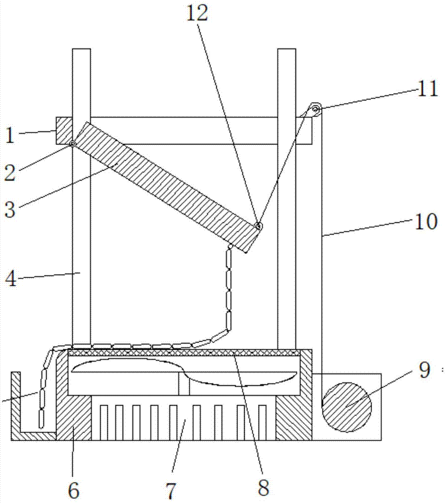 一种烤肠风冷架用夹具的制作方法