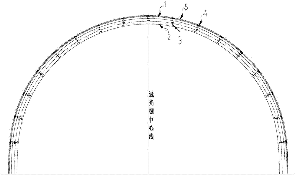 隧道洞门遮光棚的制作方法