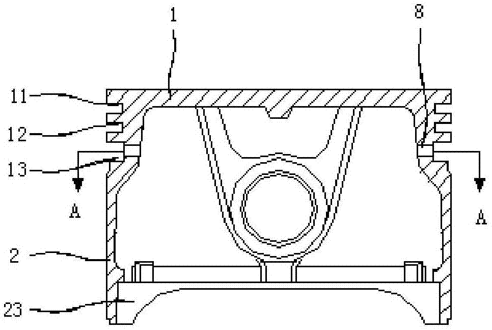 一种带活塞环周向定位的发动机活塞的制作方法
