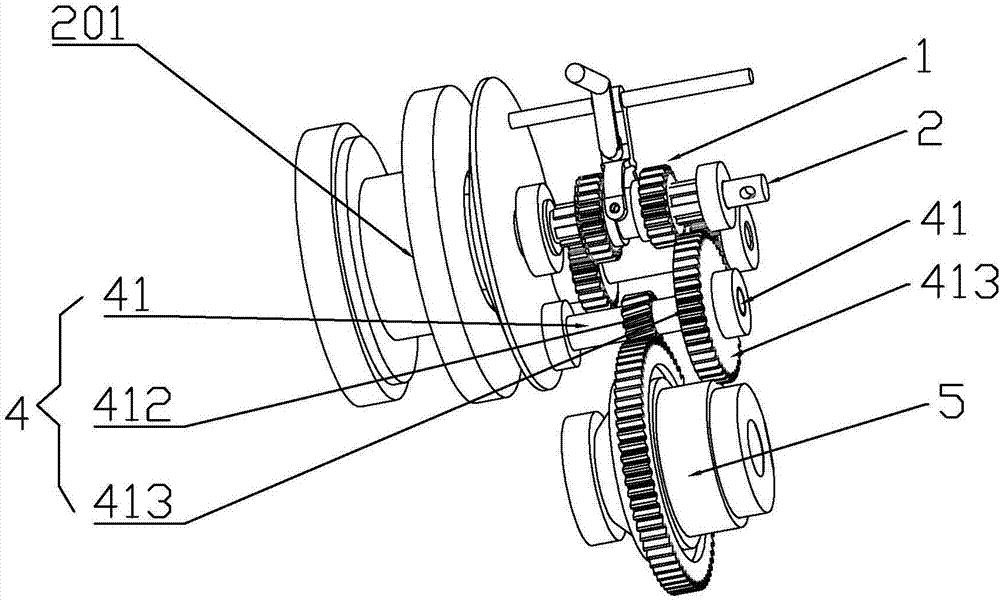 一种机动与电动混合动力差速器的正反转动齿轮组的制作方法