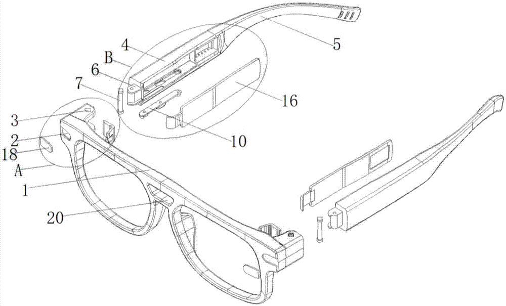 一种智能眼镜的摄像安装架的制作方法