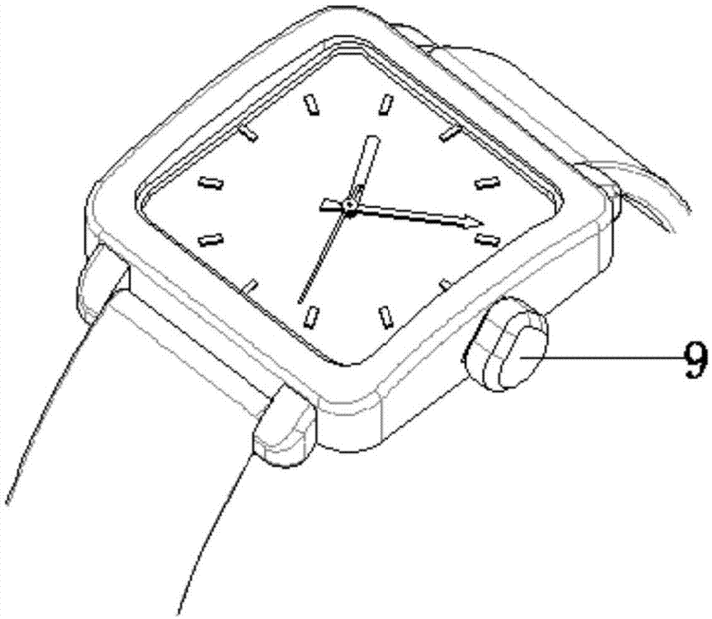 一种带旋钮按键的手表的制作方法
