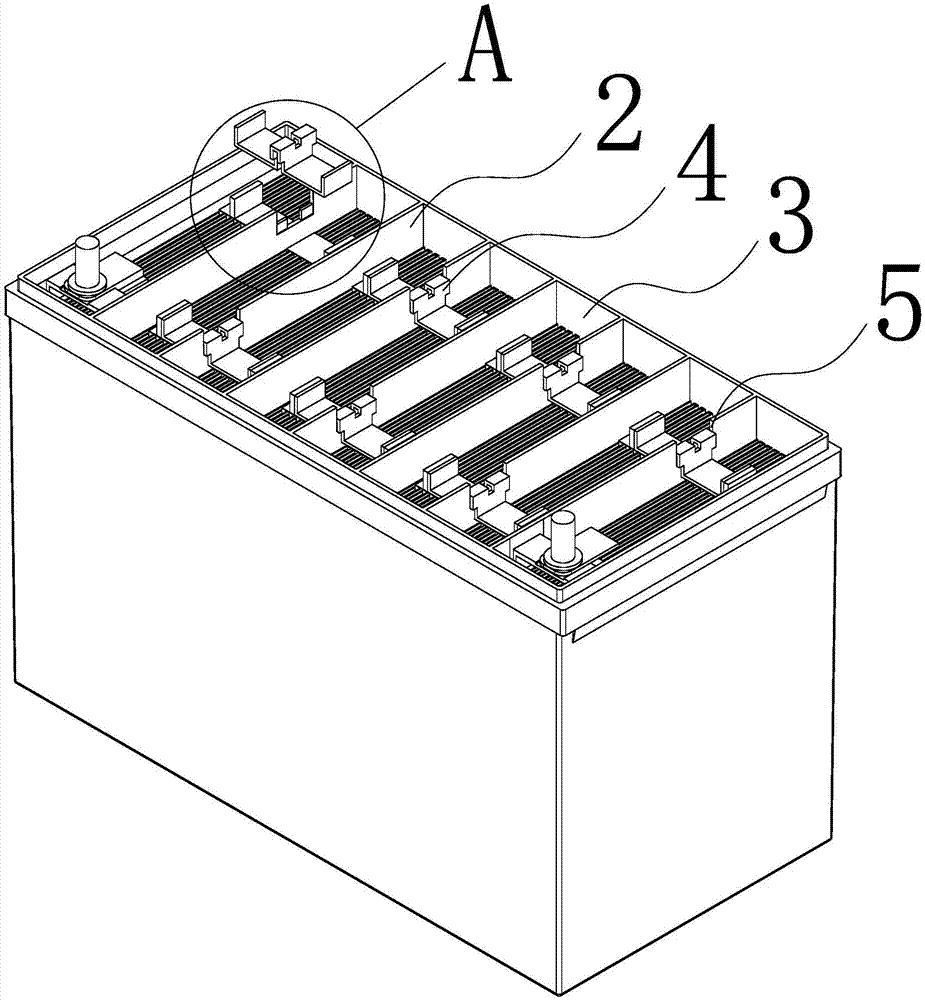 一种电池多单格电池间密封结构及该密封结构的成型方法与流程