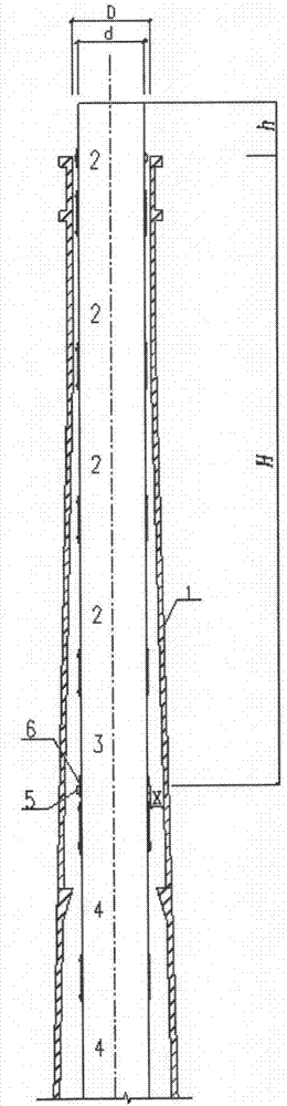 烟囱顶口玻璃钢内筒连接结构的制作方法