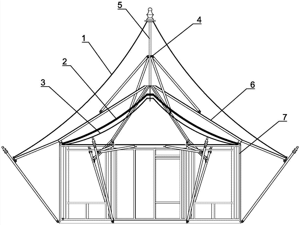 一种锥形帐篷顶保温结构的制作方法