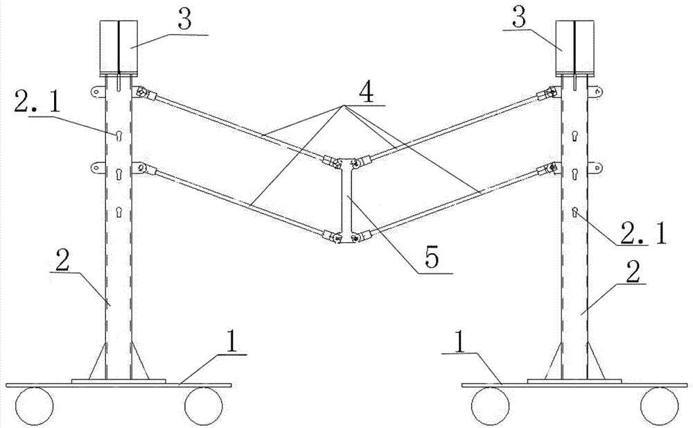 一种轨道式用于摆放电缆的伸缩车的制作方法