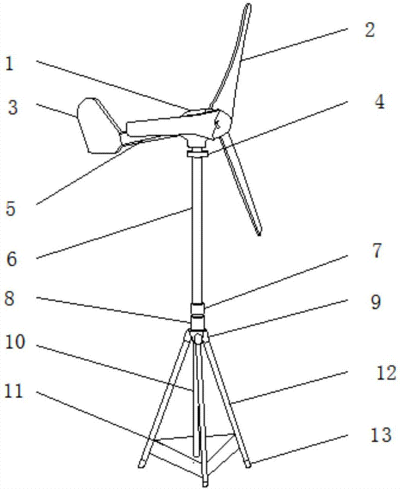 一种稳定固定的风电机的制作方法