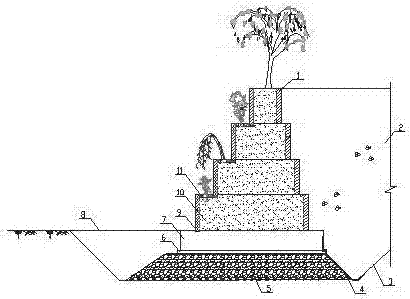一种呼吸型阶梯式空心方块生态驳岸结构及其施工方法与流程