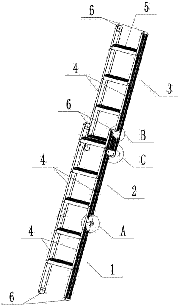 一种可收合折叠梯的制作方法