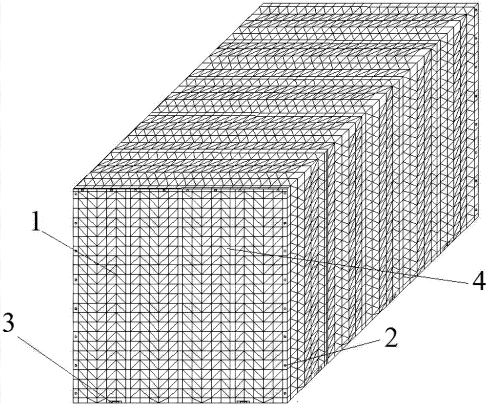 一种内含轻质泡沫块的可折叠组装式钢网箱的制作方法